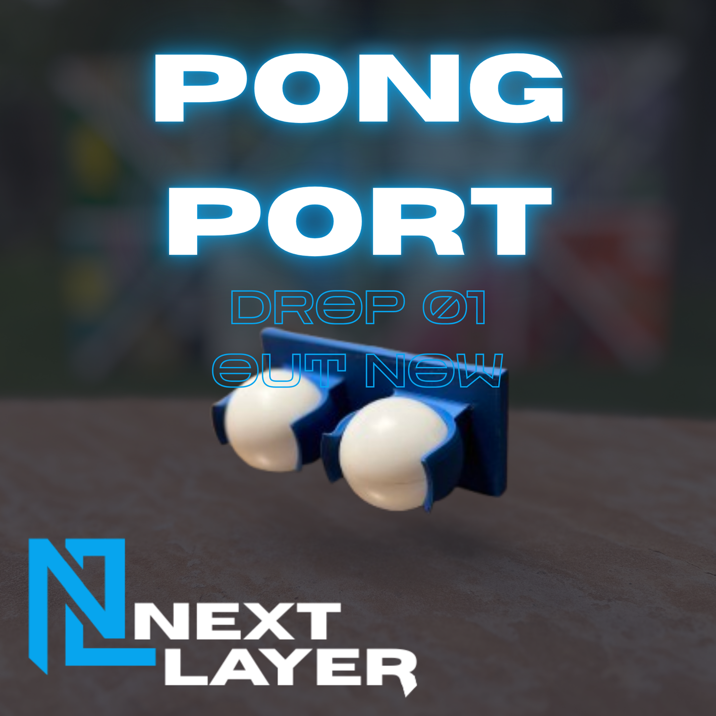 Pong Port - Ping Pong Ball Holder for Die & Beer Pong Tables